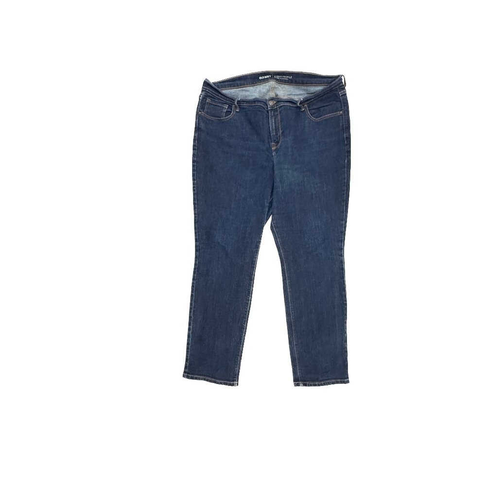 Old Navy Curvy Mid Rise Straight Women's size‎ 16P Dark Blue Denim Jeans